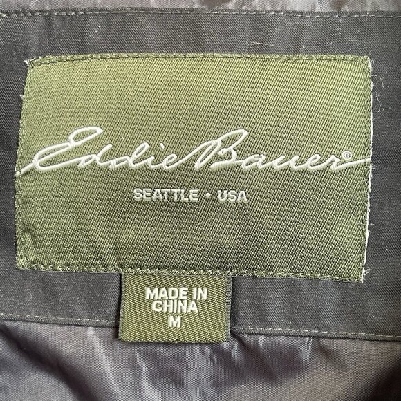 Eddie Bauer EB550 Fill Puffer Goose Down Vest Womens Medium Black Outdoor Casual - Picture 6 of 11